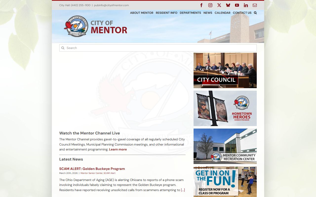 Mentor Death Index - City of Mentor official website