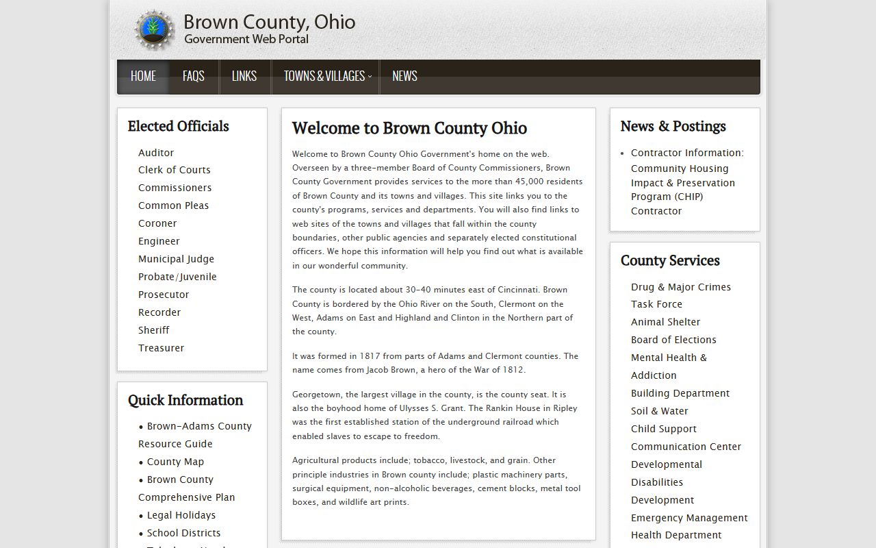 Brown County Death Index - Brown County Government Official Records