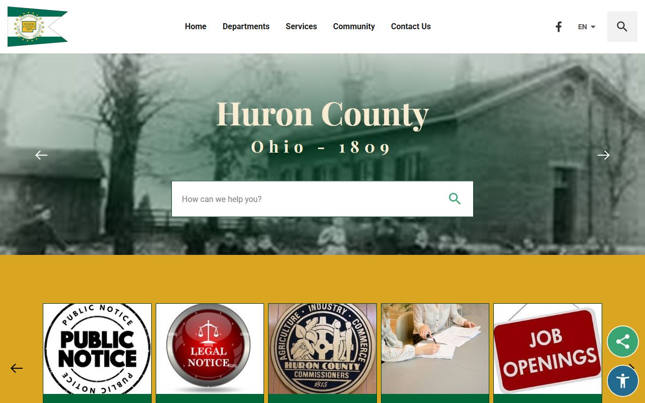 Huron County Death Index - Probate Court and county government website