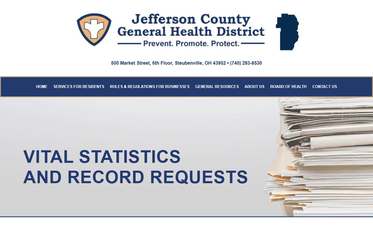 Jefferson County Death Index - General Health District Vital Statistics