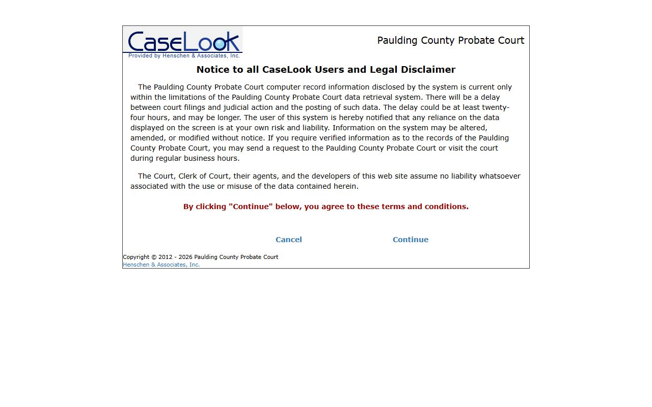 Paulding County Death Index - Probate Court Online Record Search