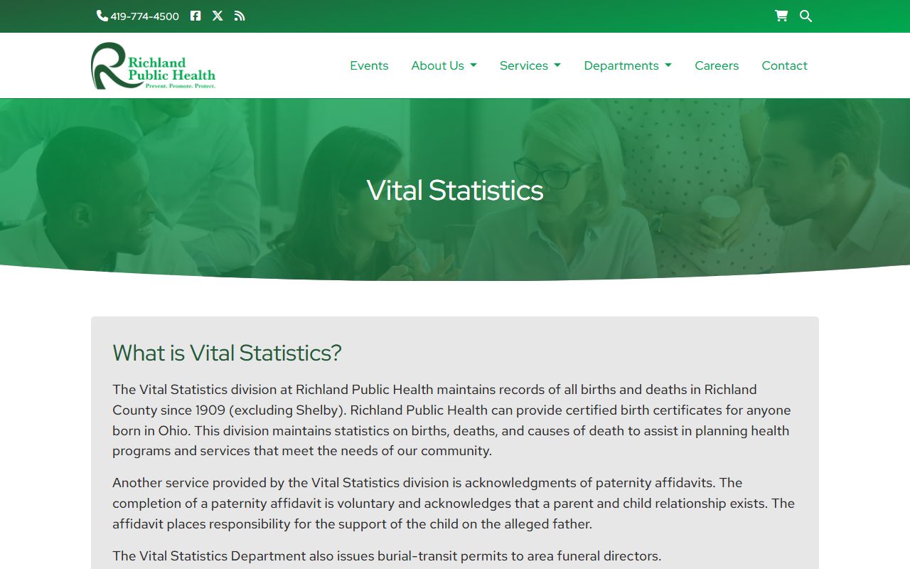 Richland County Death Index - Richland Public Health Vital Statistics